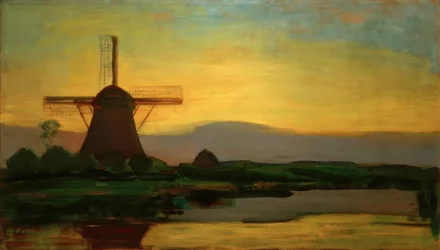 Oostzijder Mill in the Evening